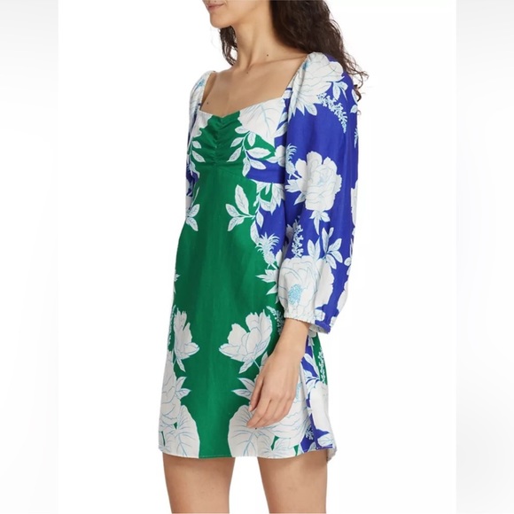 NWT Farm Rio linen-blend mini dress - Picture 3 of 9